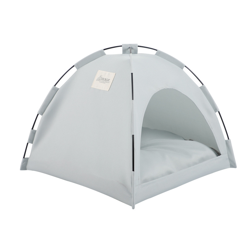 Summer Cooling Cooler Outdoor Pet Kennel Tent Breathable Foldable Solid Color Simple Pet Cage