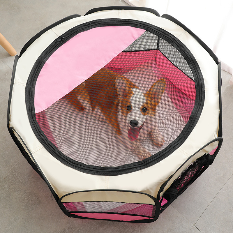 Hot Selling 8 Colors Outdoor Octagonal Pet Tent Pop up Breathable Dog Cat Tent Foldable Playpen Maternity Bed Room Waterproof