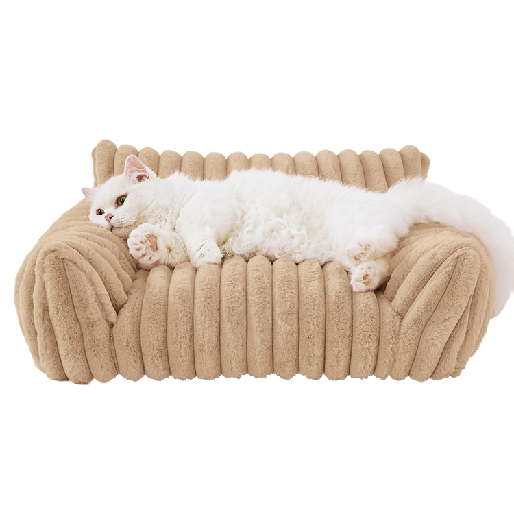 Wholesale Plush Pet Sofa Bed Soft Dog Couch in 3 Sizes 5 Colors for Small Medium Large Pets