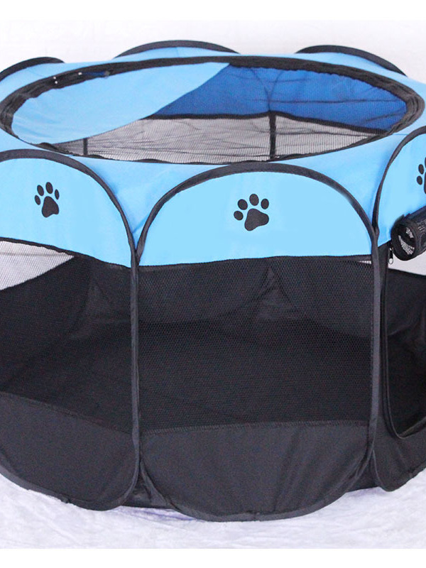 Puppy Playpen Indoor Pet Fence Breathable Scratch-Resistant Indoor Pet Safety Fence Oxford Cloth Pet Tent Button Dog Bed