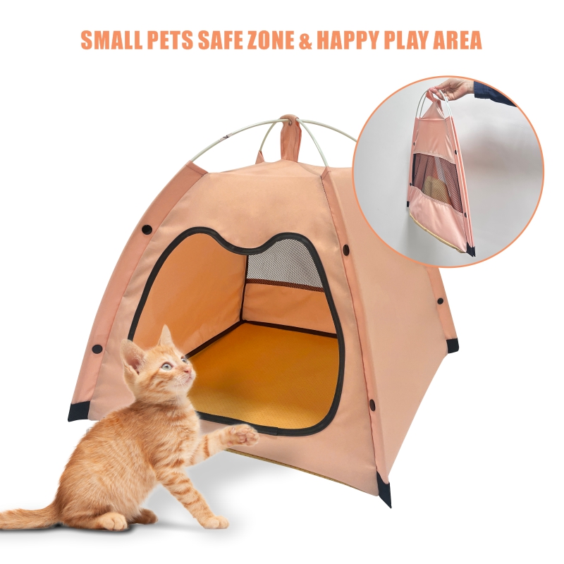 PRODIGY PF002 Small Medium Folding Pet Teepee Tent Outdoor Travel Tent Pet Fence Portable Pop up Pet Crate Dog or Cat Show Tent