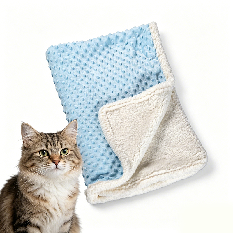 Double-Sided Velvet Soft Fluffy Pet Blanket Washable Foldable Cozy Warm Throws For Dogs And Cats
