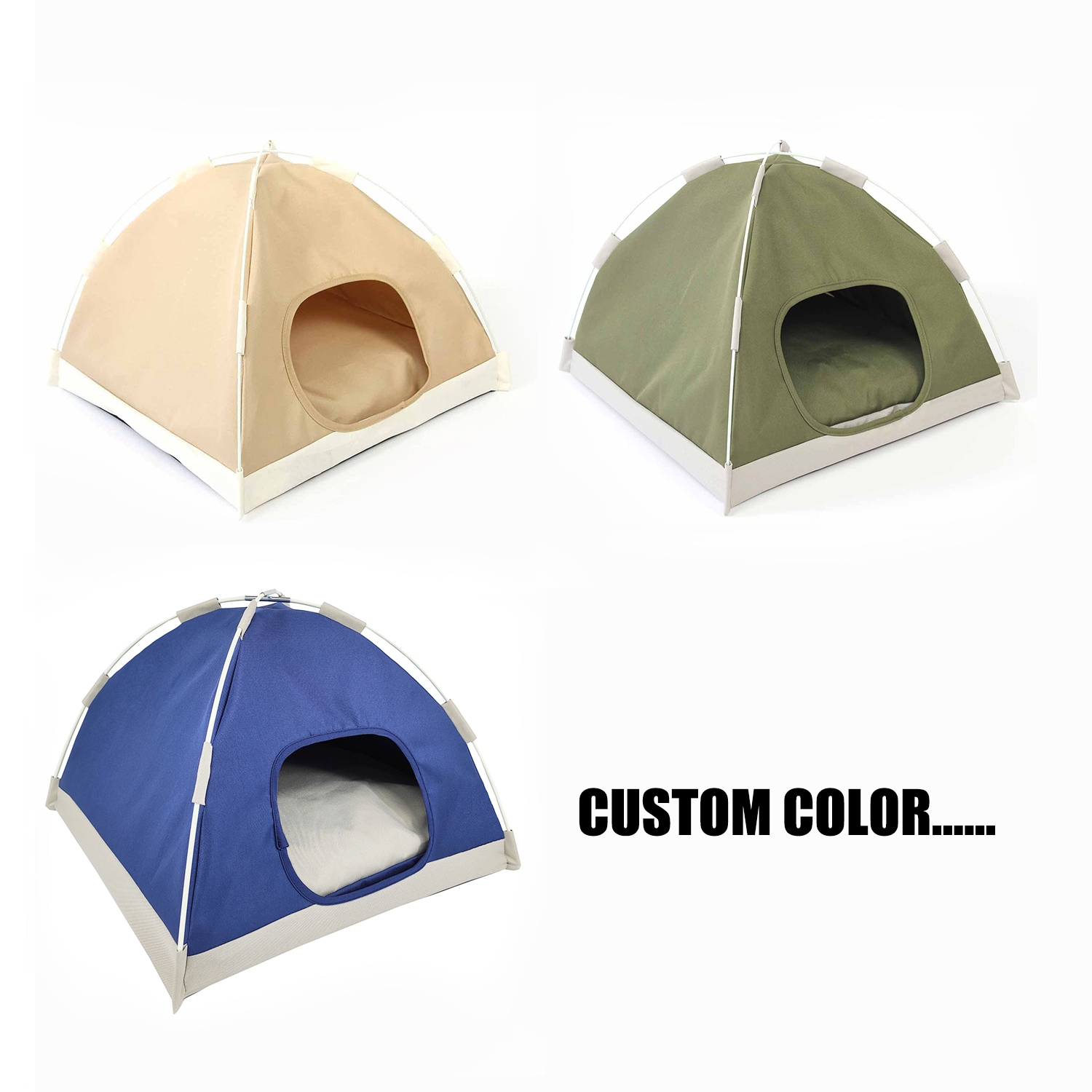 Outdoor Factory Direct Sale Waterproof Oxford Removable Pet Camping Tent Dog Cat Teepee Cat Bed
