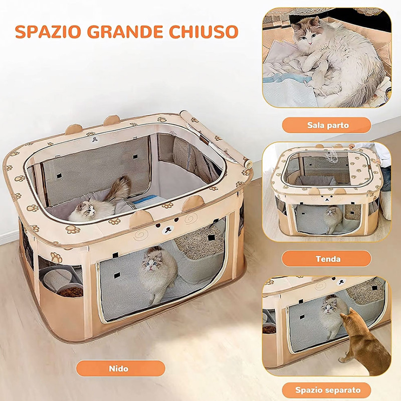 Professional Solid Play Area Removable Washable Roof Cover Multi-Panel Design Travel Small Breed Dog Playpen Cat Modern Fashion