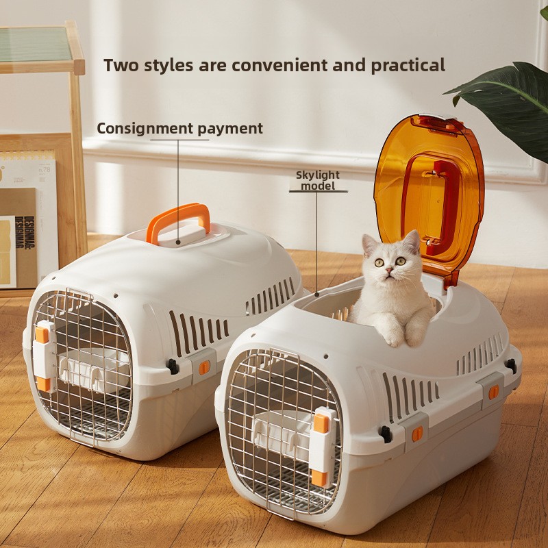Pet Carrier for Cats &amp; Dogs-Portable Polypropylene 3kg Air Case with Detachable Cleaning Cage for Consignment Transport