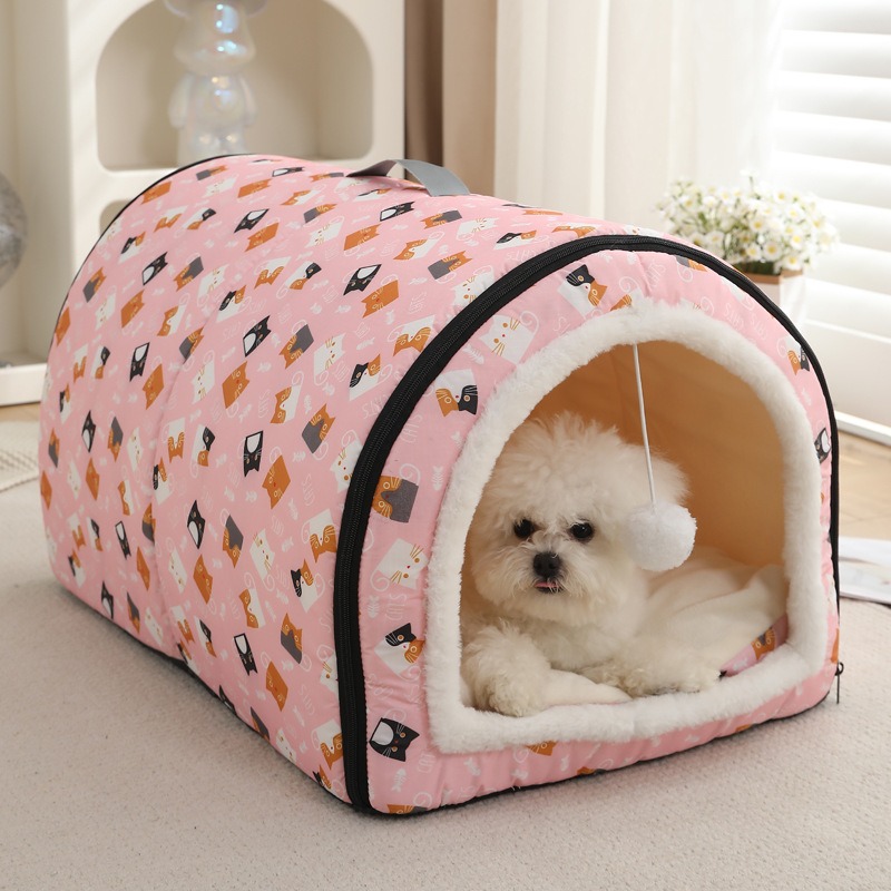 Wholesale Dog House Portable Foldable Winter Warm Pet Tent &amp; Cat Cave Bed