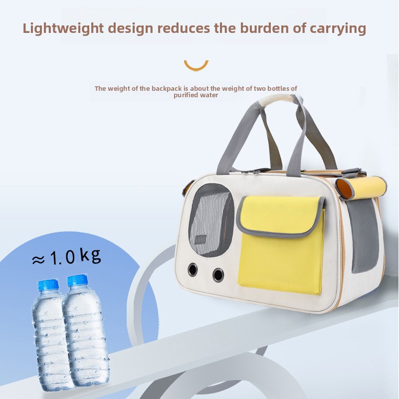 Oxford Breathable Double Shoulder Pet Carrier Bag Large Capacity New Square Design Fashionable Foldable Travel Bag Dogs Zipper