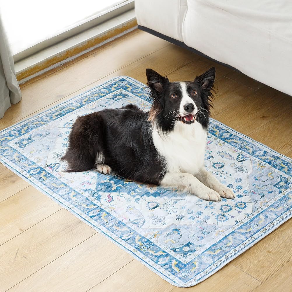 Washable Pee Pads for Dogs Non-Slip Waterproof Dog Mats for Floors, Fast-Absorbent Machine Washable Eco-Friendly