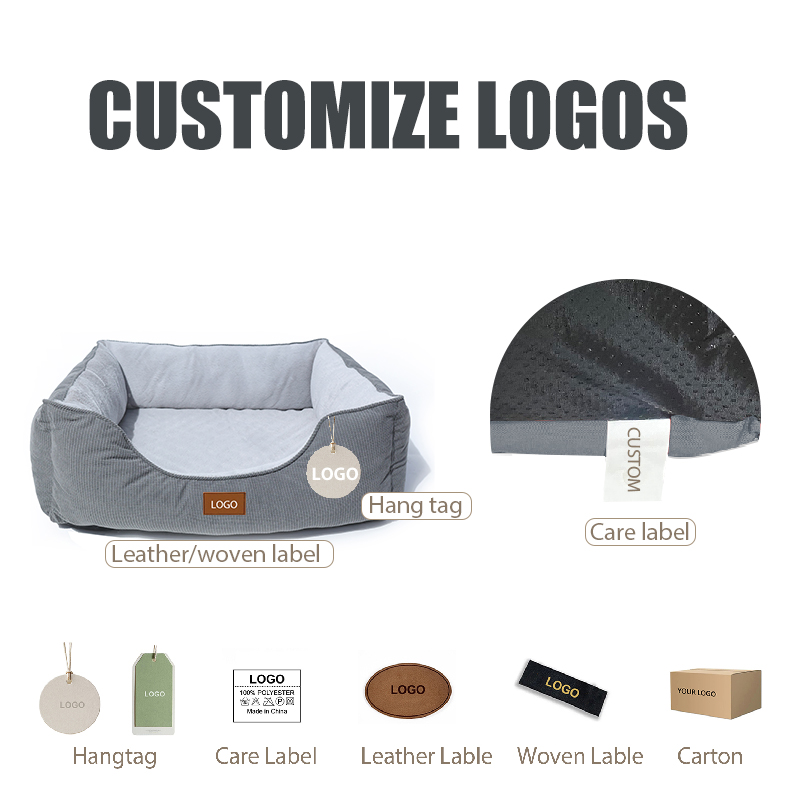 FAIRYPET Custom Rectangle Soft Washable Rest Anti Anxiety Orthopedic Pet Bed for Dogs and Cats