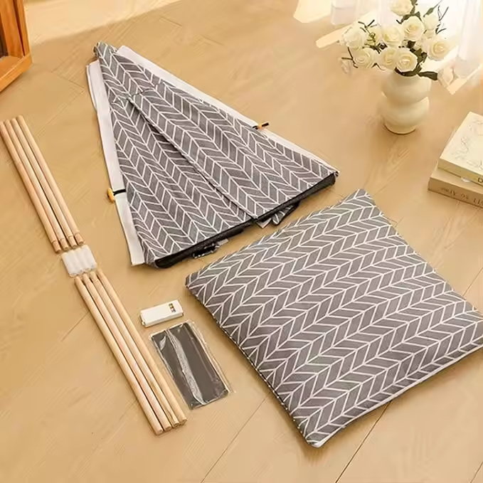 Wholesale Modern Cartoon Winter Dog House Pet Tent With Wood Frame Eco-Friendly Washable Floral Pattern Teepee