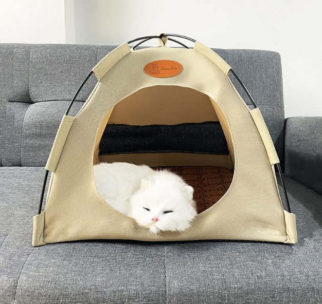 Waterproof Foldable Modern Portable Teepee Nest Pop up Pet Tent Cat Dog Bed Cave House with Removable Cover Summer Outdoor Box