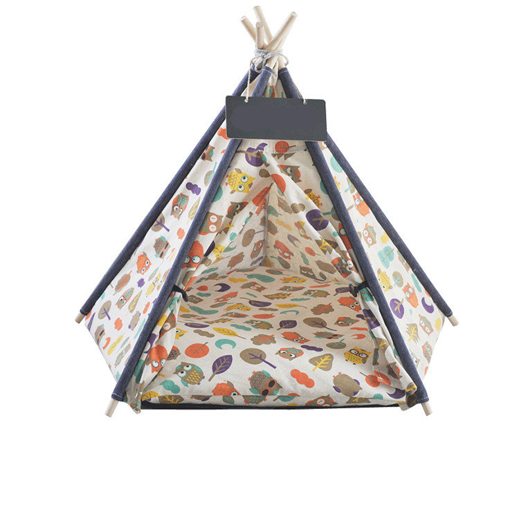 Wholesale Foldable Pet Teepee Cat Dog Pet Tent House Washable Dog Tent