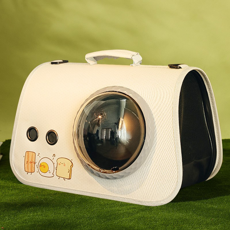 Large Luxury Portable Pet Carriers Space Capsule Style Foldable Breathable Shoulder Cat Backpack for Outdoor Small Animals