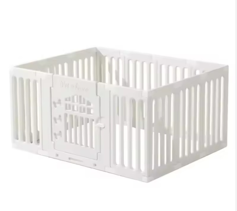 2026 New Product Pet Playpen For Small Medium Dogs Indoor Villa Car Roller Free Movable Thickened Plastic Animal Design