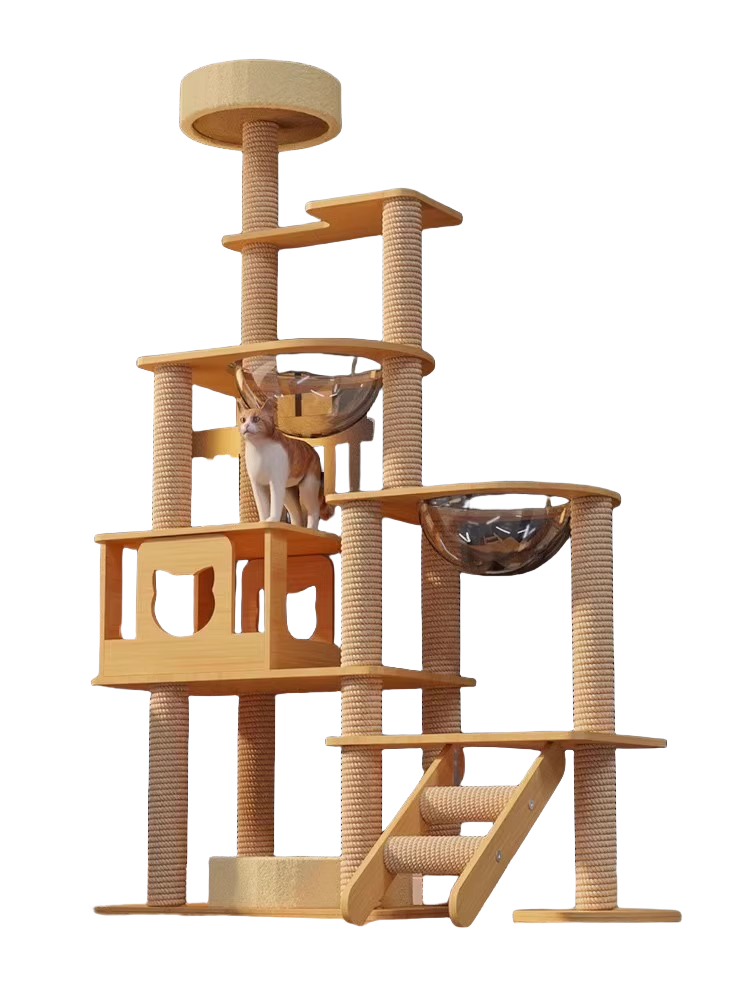 Multi Cat Tree With 4 Condos 6 Platforms Sisal Scratching Posts Non Toxic Materials And Easy Assembly Guide