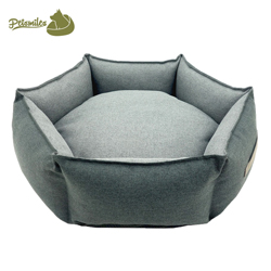 Rectangular Linen Fabric Dog Sofa Bed Comfortable Sustainable Pet Sofa Bed