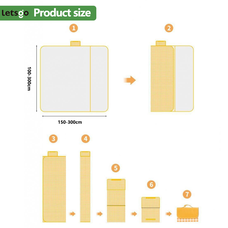 Thickened Waterproof Portable Sand Free Beach Mat Outdoor Camping Picnic Blanket
