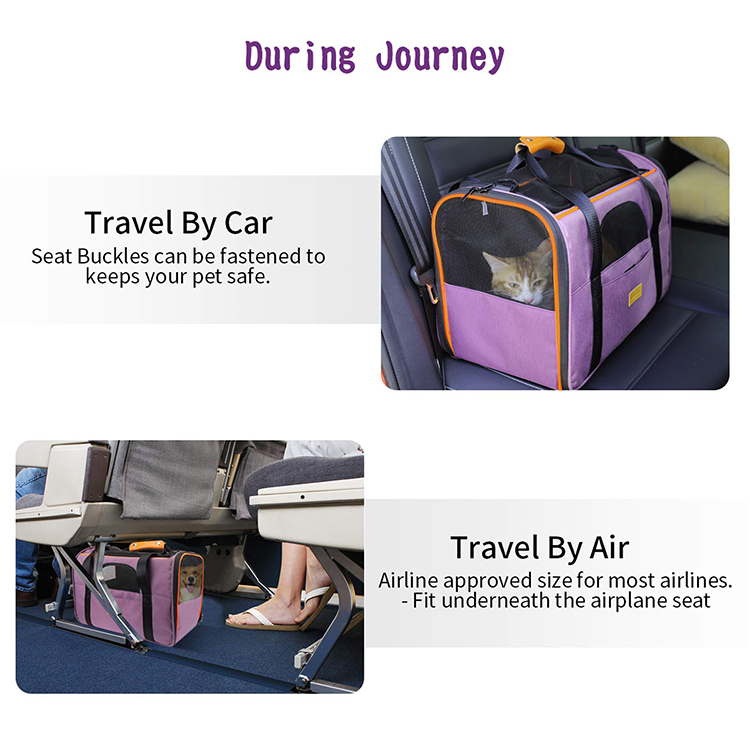 Airline Approved Luxury Puppy Travel Carry Bag Cat Dog Carrier For Pet