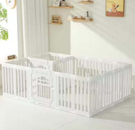 2026 New Product Pet Playpen For Small Medium Dogs Indoor Villa Car Roller Free Movable Thickened Plastic Animal Design