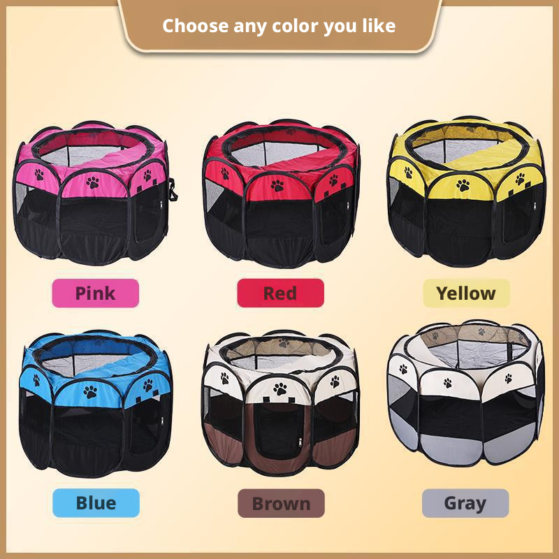 8 Colors Outdoor Octagonal Pet Tent Pop up Breathable Dog Tent Foldable Playpen Pet Maternity Bed Room Waterproof Pet Dog Tent