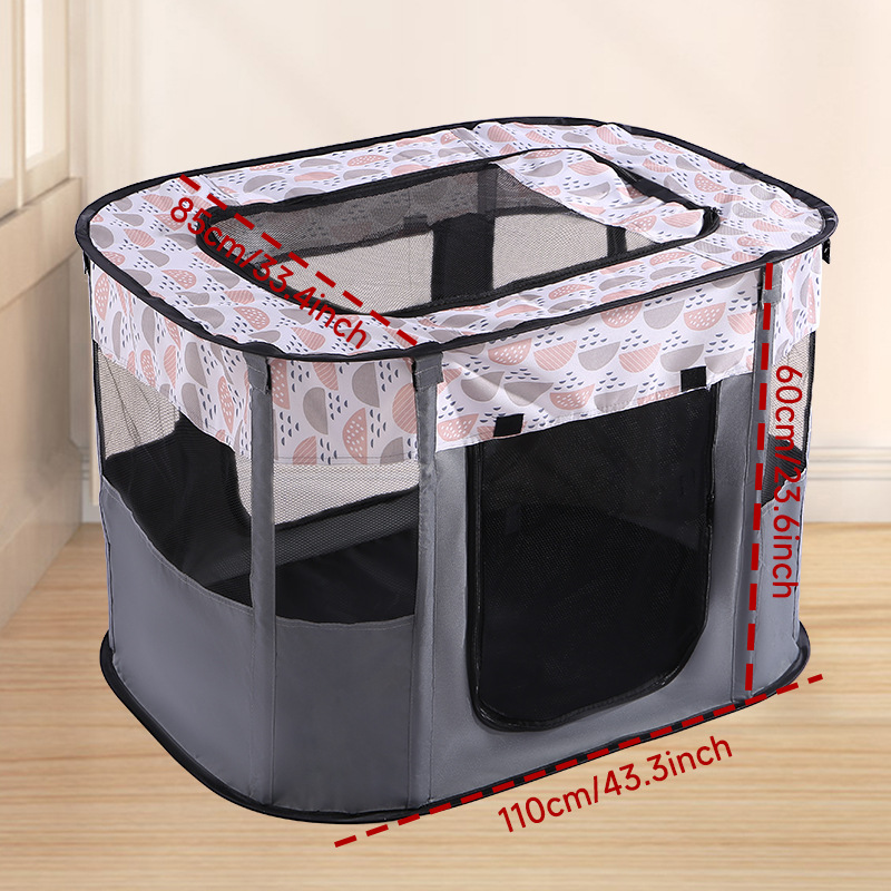 Pet Fence Waterproof Teepee Foldable Pet Tent Breeding Rectangular Cage Whelp Box for Dogs Cat Delivery Room Isolation Room