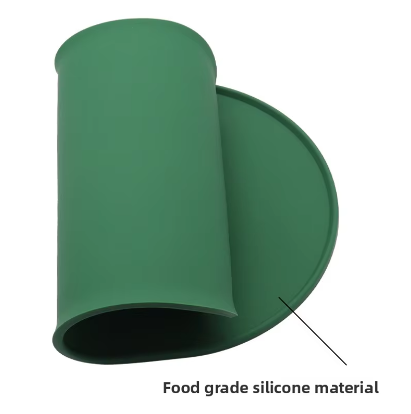 Custom OEM Eco-Friendly Lightweight Silicone Pet Bowl Mat Food Grade Waterproof Rounded Dog Cat Placemat Non Slip Easy Clean