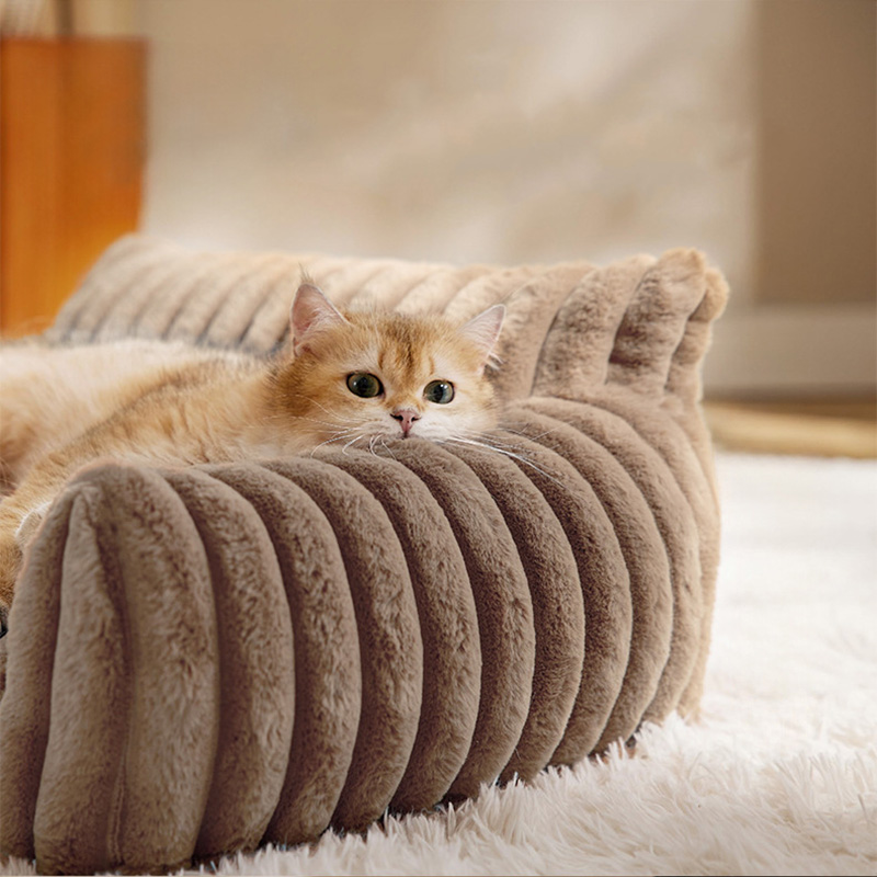 Wholesale Plush Pet Sofa Bed Soft Dog Couch in 3 Sizes 5 Colors for Small Medium Large Pets