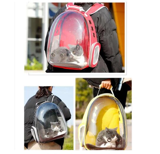 Pet Backpack out Portable Transparent Space Capsule out Cat Supplies Breathable Backpack
