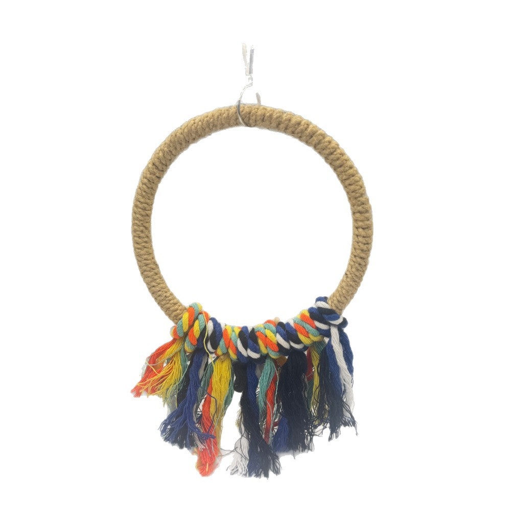 Pet Parrot Bird Swing Frame Hemp Rope Hanging Ring Chewing Bite Toys Parrot Climbing Frame and Cage Decoration