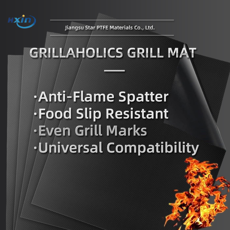 Heavy Duty Non-Stick Reusable Heat Resistant BBQ Mat Easily Cleaned