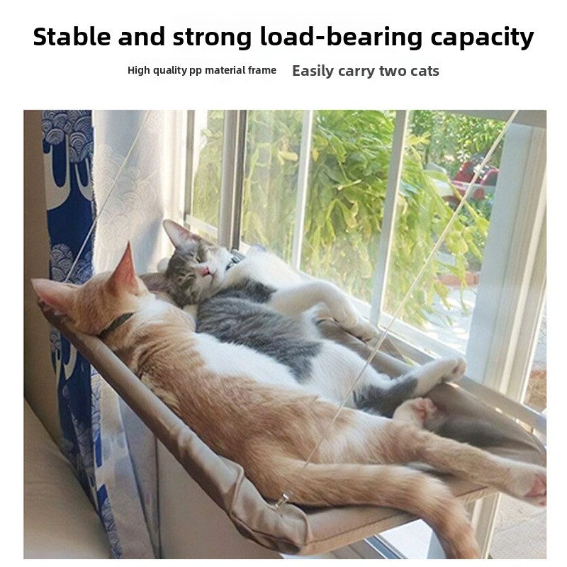 Modern Solid Cat Hammock Climbing Frame Window Glass Balcony Aerial Hanging Suction Cup Nest Sunbathing Artifact Cat Supplies