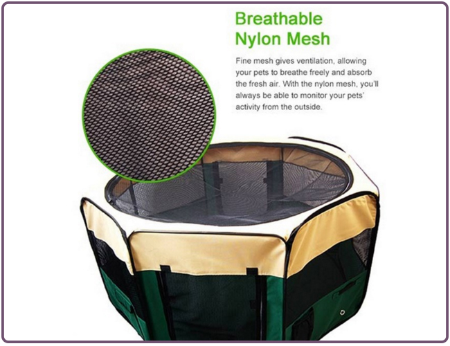 Portable Lightweight Eight-Panel Pet Playpen Strong Fabric Dog Exercise Playpen Pet Gates & Pens