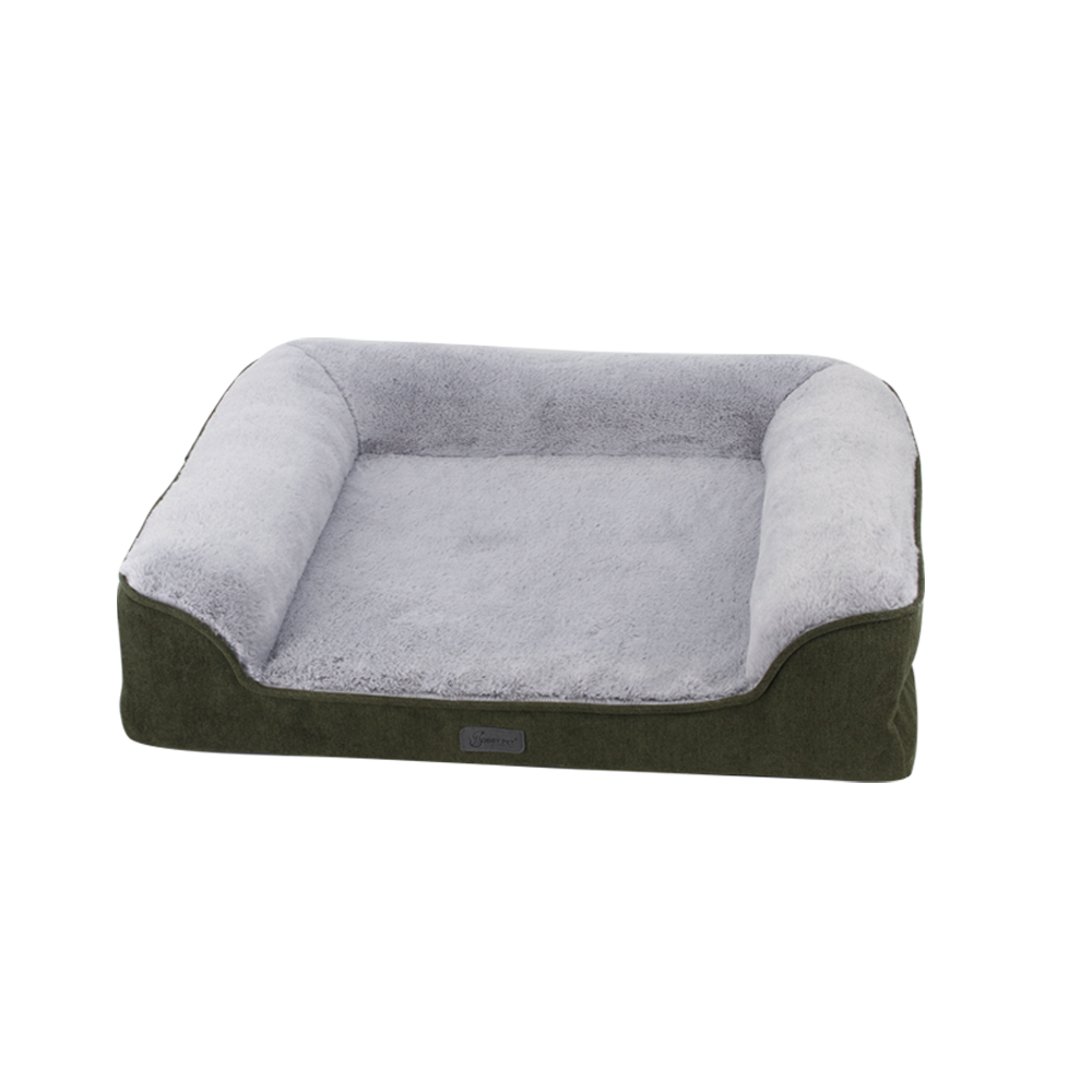 New Design Dog Sofa Orthopedic Lounge Pet Bed Plush Memory Foam Large Luxury Dog Sofa Bed for PE Bag