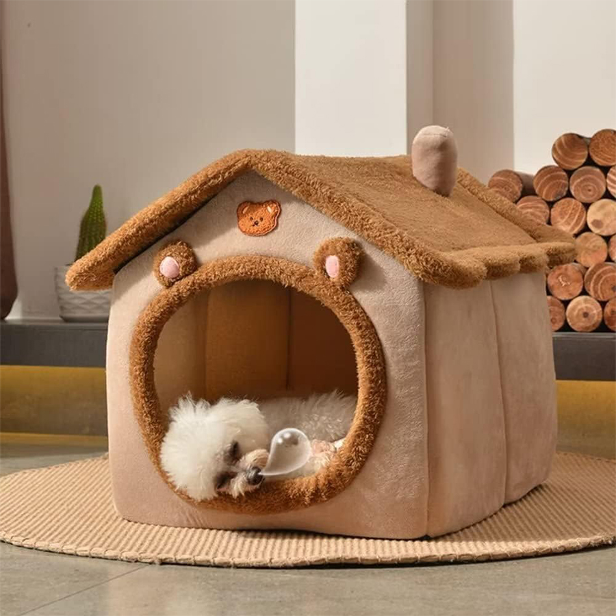 Foldable Removable Washable Luxury Pet House Sofa Bed for Extra Small Dogs Small Medium Cats Animal Rectangle All Seasons