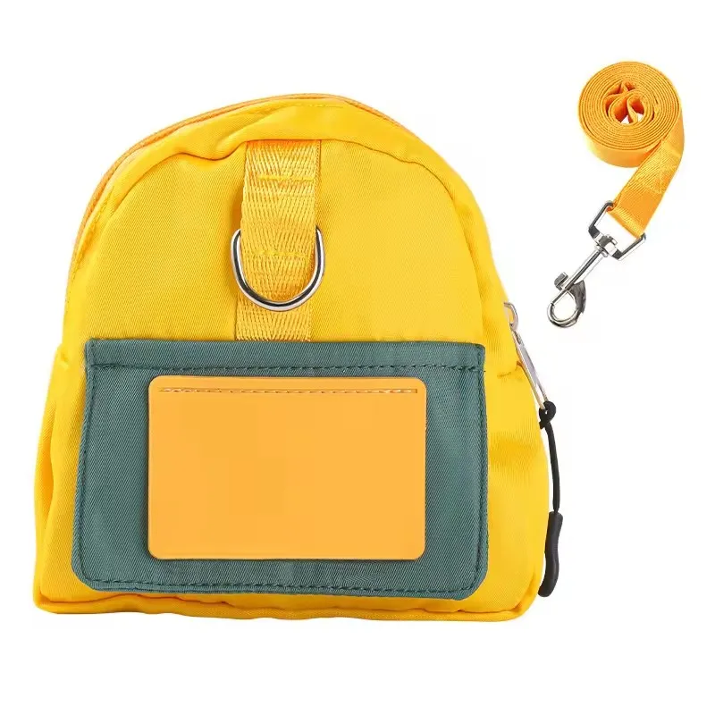 High Quality Outdoor Travel Cartoon Cute Adjustable Cat Dog Harness Backpack Custom Logo Pet Backpack Harness