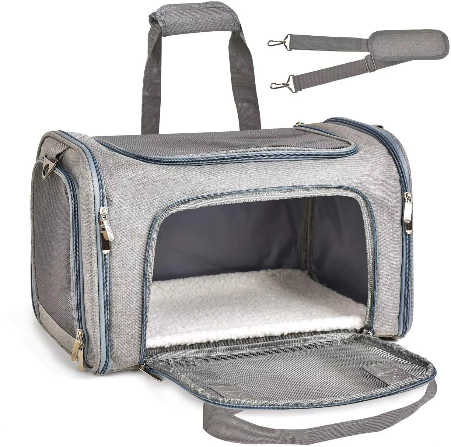 Airline Approved Pet Carrier Travel Bag Pet Carrying Bag for Dog and Cat Transport Folding Pet Cages