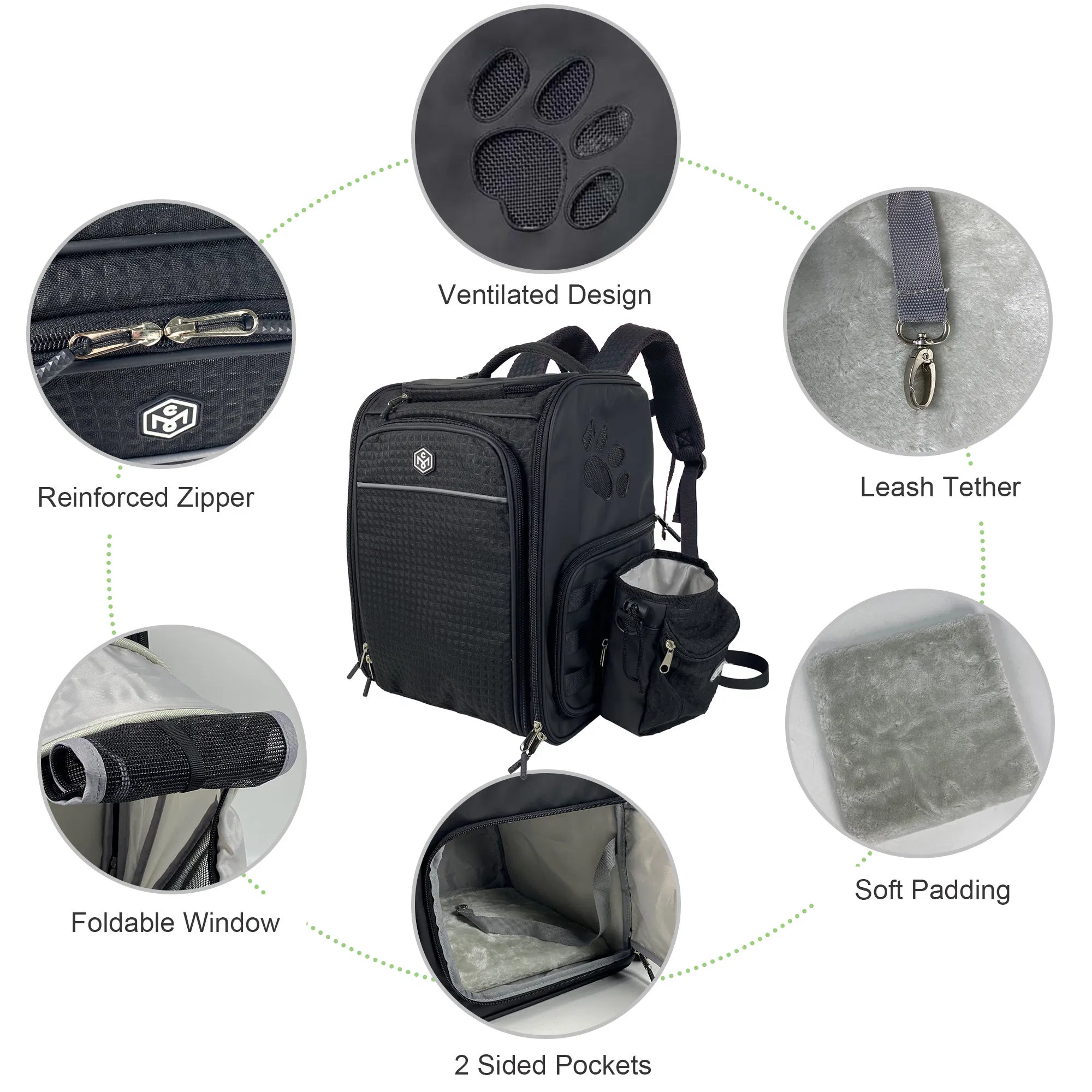 Portable Expandable Pet Backpack Breathable Pet Carrier Backpack Pet Carrier Box