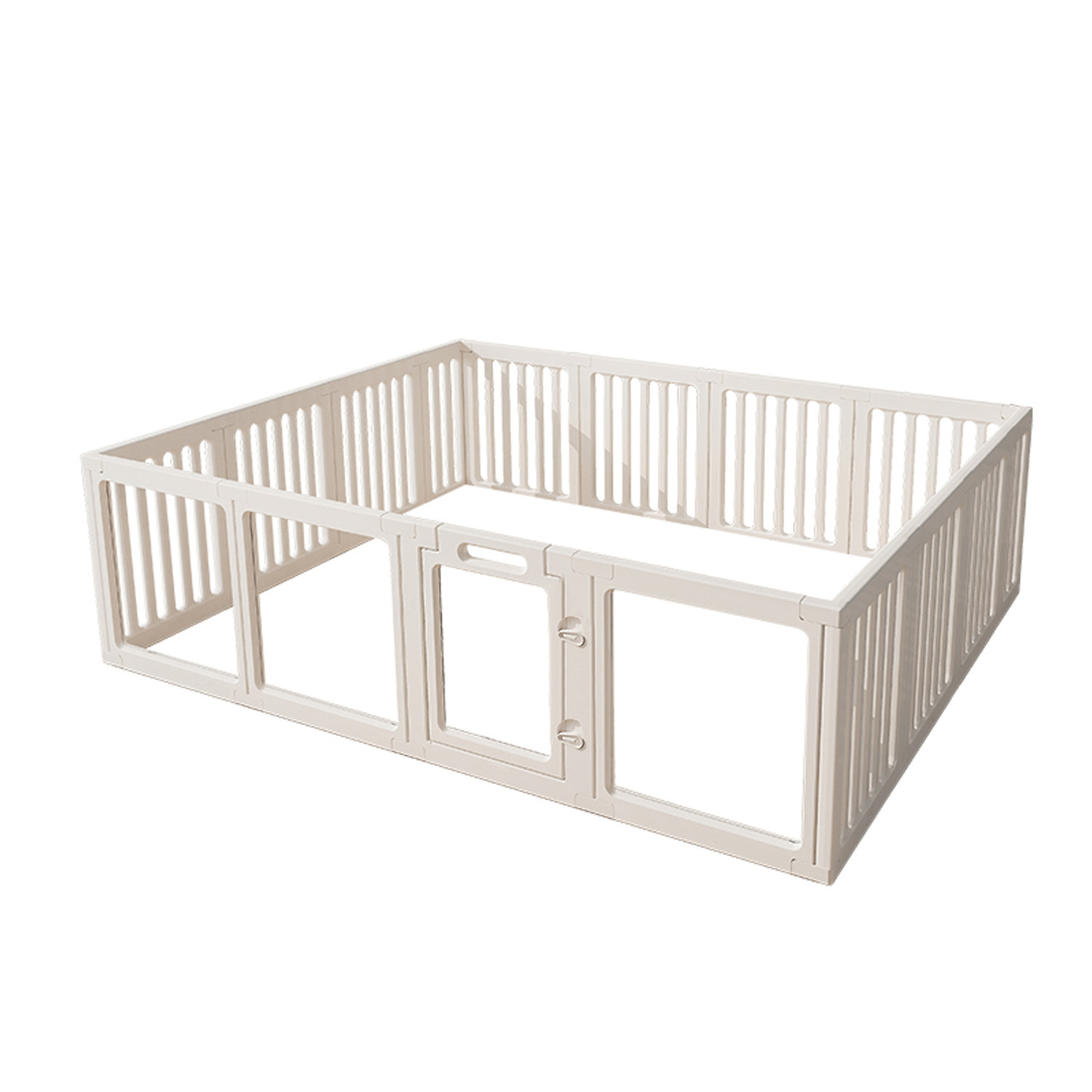 Dog Cage Dog Fence Indoor Barrier Protective Fence Pets Small Dogs Home Use Transparent Anti-Escape Kennel Half View