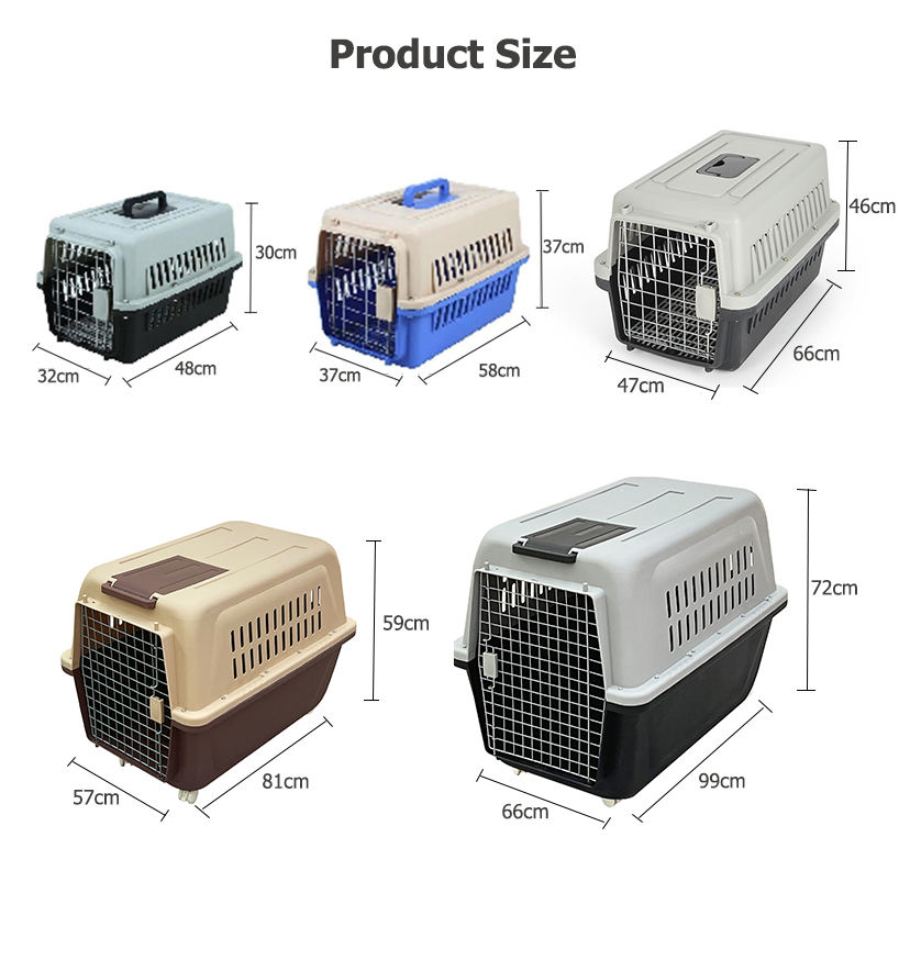 Durable Plastic Pet Carrier Collapsible Wheeled Luxury Pet Airport Carrier Custom Cardboard Pet Carrier For Outdoor Transport
