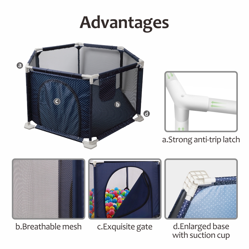 Probebi SG015 Pet Playpen for Puppies or Small Dogs Indoor &amp; Outdoor Plastic Dog Fence for 0-12 Months