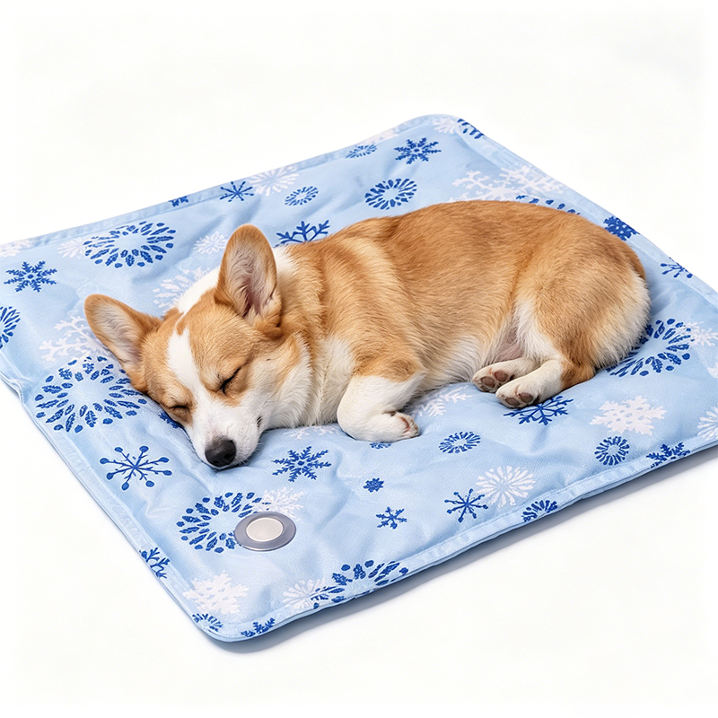 Lightweight Luxury Portable Non-Toxic PVC Print Rectangle Gel Cooling Pad Pressure Activated Cooling Mat for Dogs All Seasons