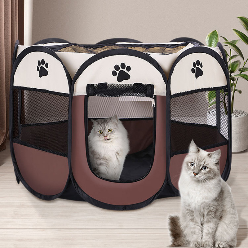 8 Colors Outdoor Octagonal Pet Tent Pop up Breathable Dog Tent Foldable Playpen Pet Maternity Bed Room Waterproof Pet Dog Tent