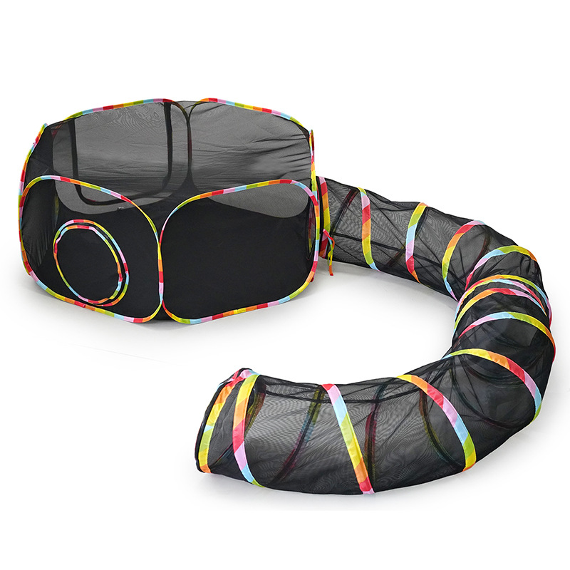 Manufacturer Wholesale Cat Tent With Tunnel for Outdoor Cat Enclosures Portable Playpen Play Tents for Cats Rabbits Ferrets
