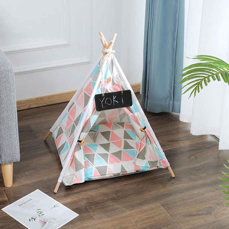Wholesale Factory Outdoor Camping China Pop Up Portable Pet Dog Cat Teepee Bed Tent For Dogs