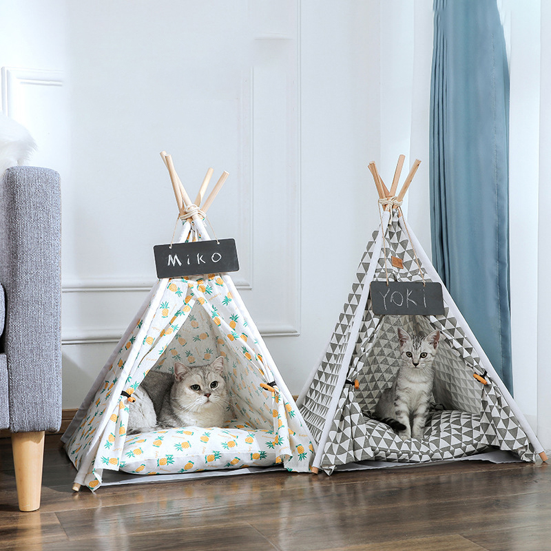Wholesale Factory Outdoor Camping China Pop Up Portable Pet Dog Cat Teepee Bed Tent For Dogs