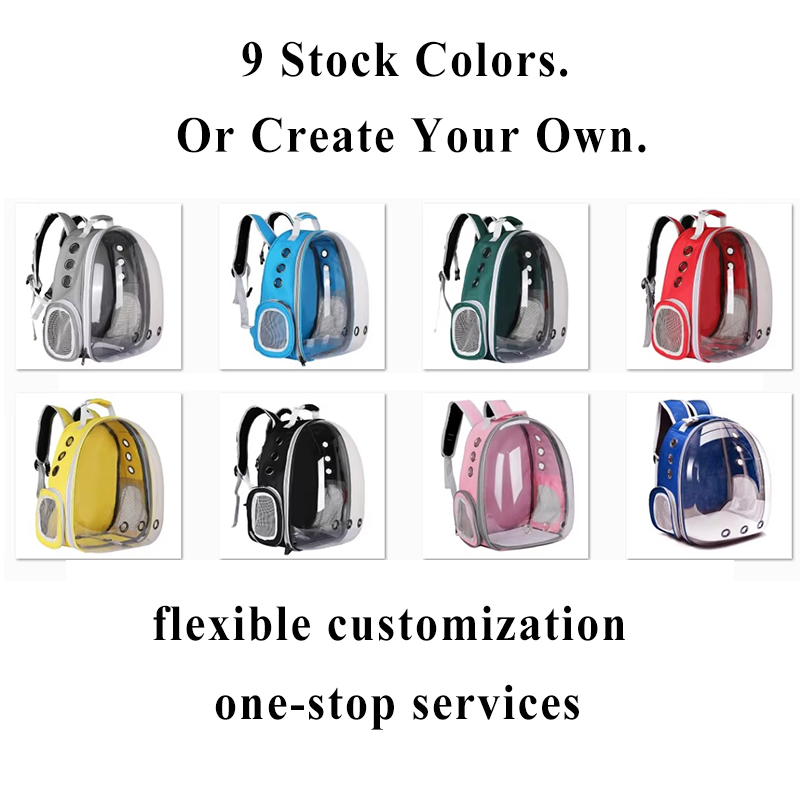 Durable Space Capsule Transparent Design Airline Approved Expandable Dog Carrier Bag Pet Backpack