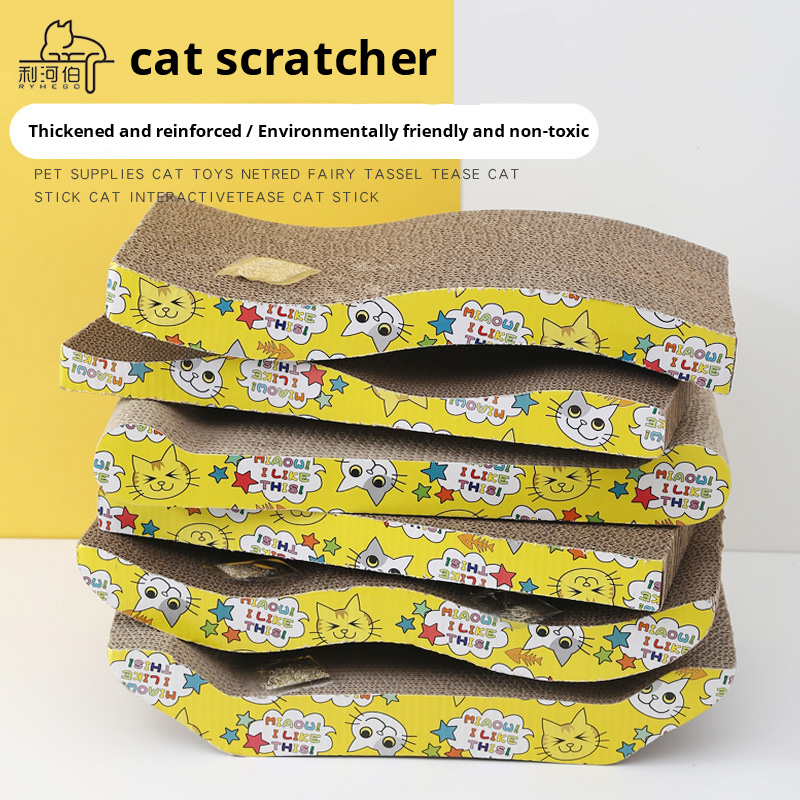 Wholesale Customized Luxury Modern Cat Scratching Board Luxury Style Paper Cat Scratching Post Eco-Friendly Carton Packing
