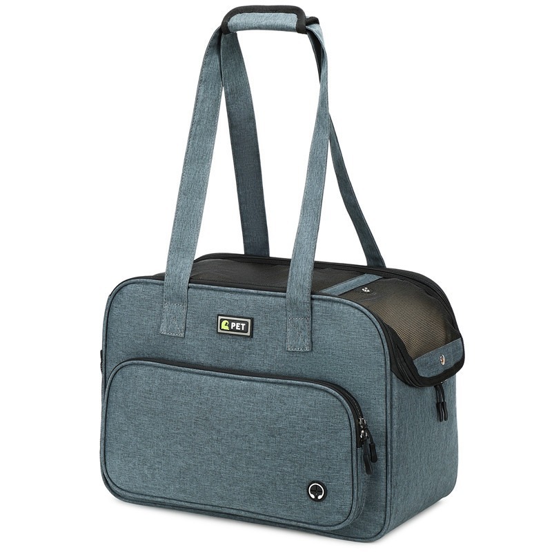 Small Dog &amp; Cat Portable Hand-Held Large-Capacity Pet Carrier With Zipper Closure