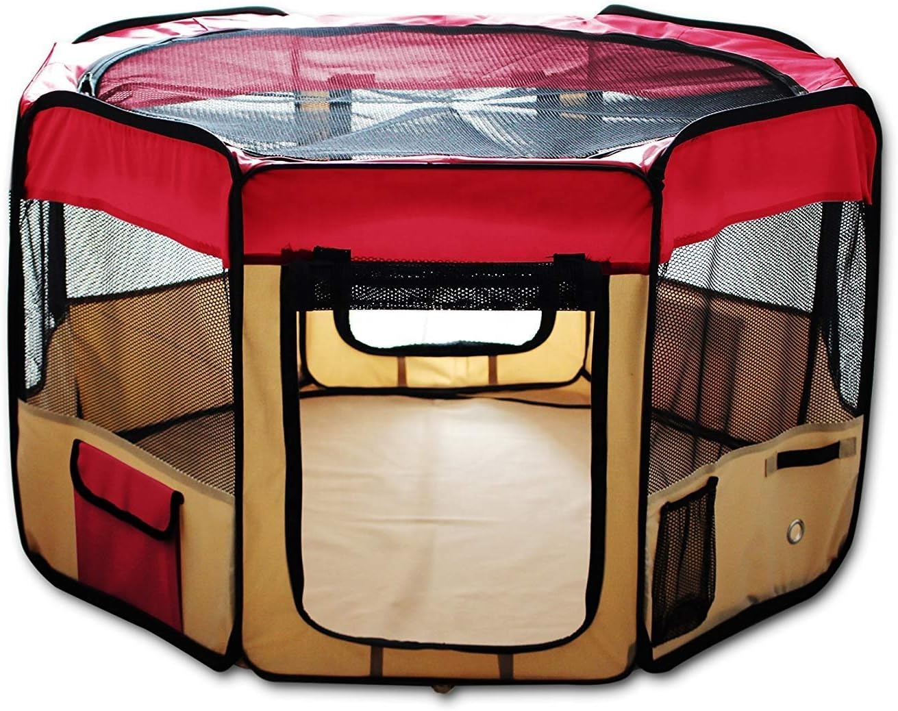 Portable Lightweight Eight-Panel Pet Playpen Strong Fabric Dog Exercise Playpen Pet Gates &amp; Pens