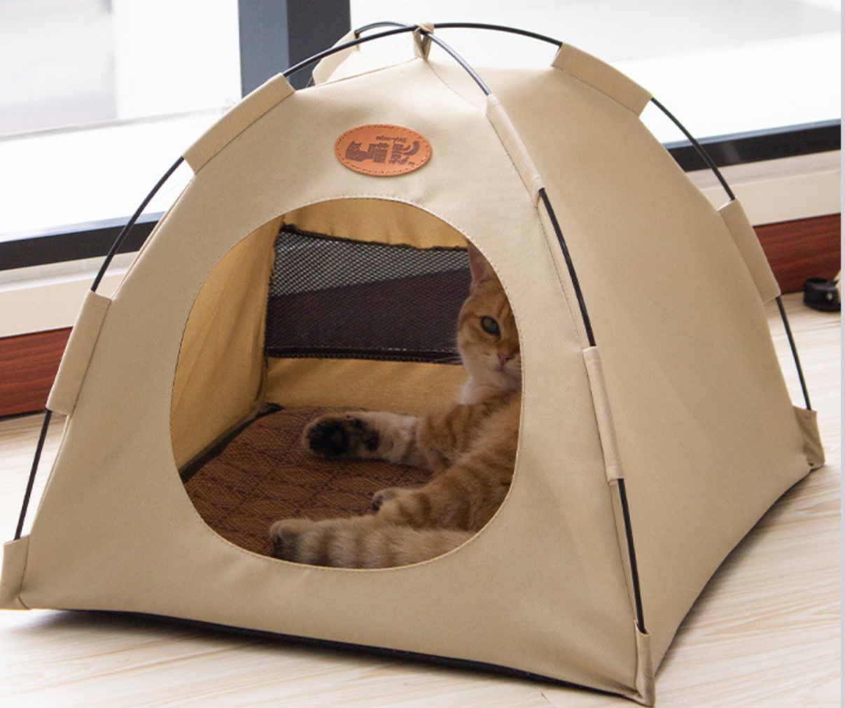 Dog Tent House Pet Teepee House Bed Breathable Washable Waterproof Indoor/Outdoor Foldable Pet Tent